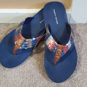 COPY - Tommy Hilfiger patriotic flip flops